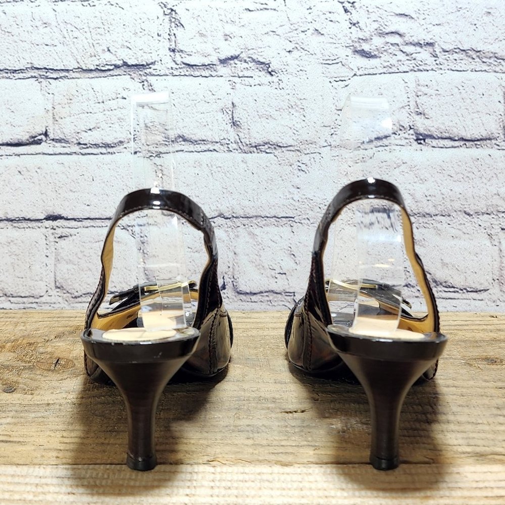 COLE HAAN - Kitten heel, animal print, patent leather, size 8.5B - Picture 5 of 7